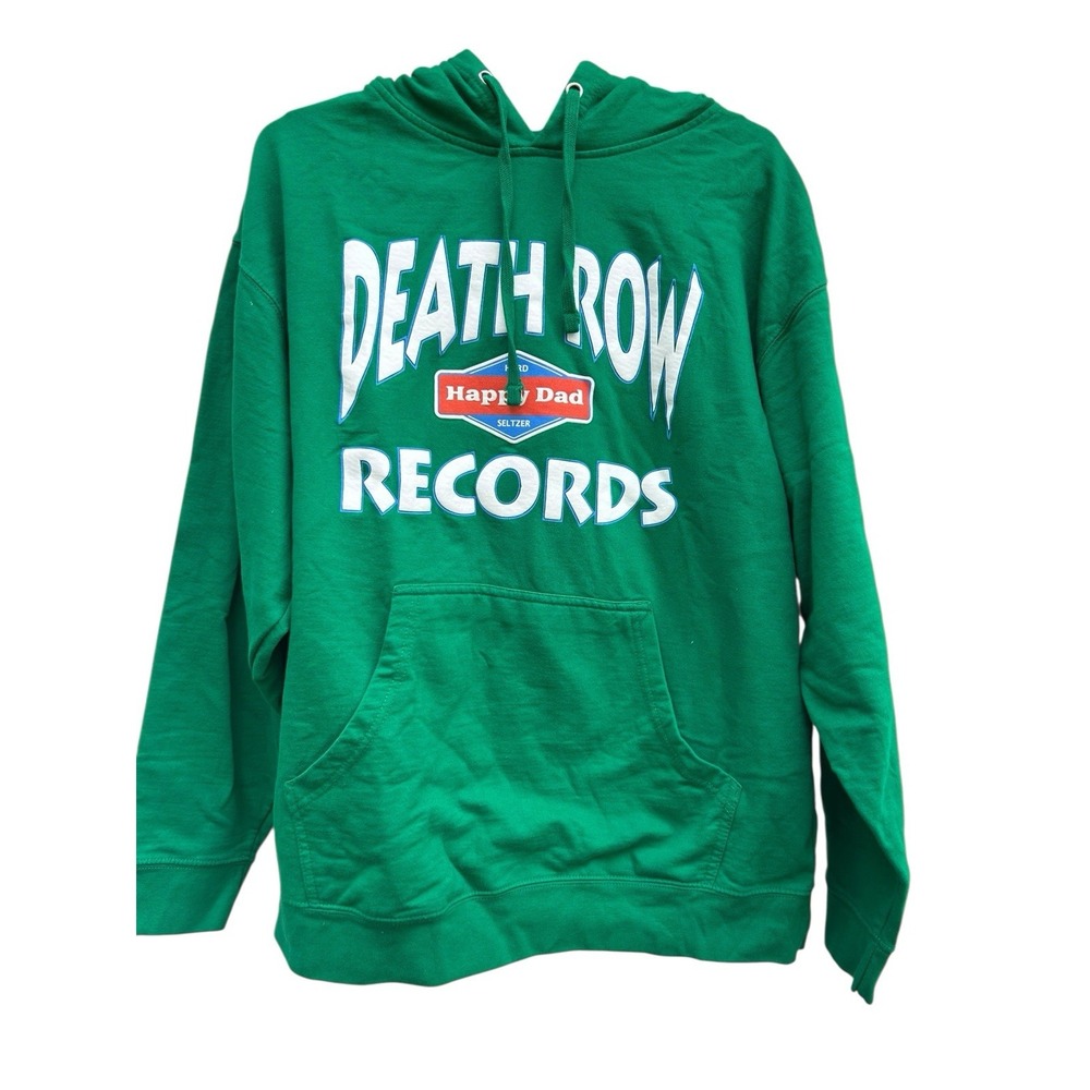 Happy Dad X Death Row Records Men's Large Hoodie Green EUC